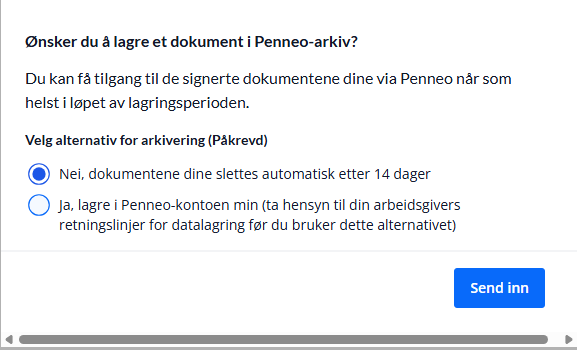 Lagring hos Penneo
